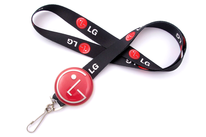 Full colour dye sublimation lanyard printed with a company logo
