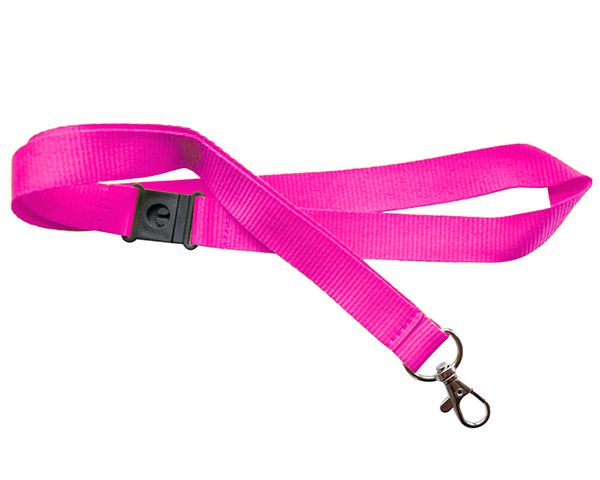Plain Lanyard — PMS 806C Neon Pink